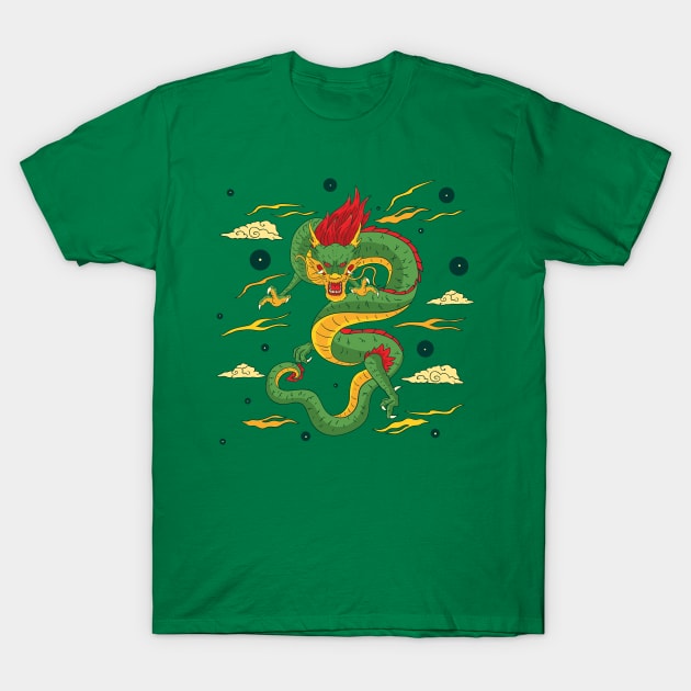 Chinese Dragon T-Shirt by Mako Design 